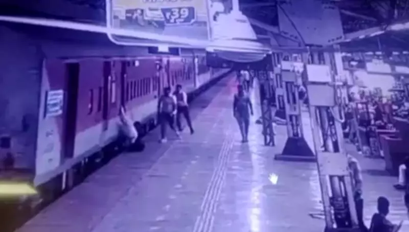 RPF Rescues Father in Ahmedabad After He Falls Between Train and Platform