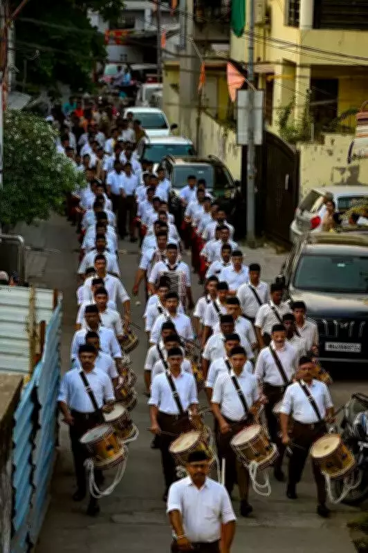 RSS Marks Gudi Padwa with Ghosh March, Honors Founder Dr. Hedgewar in Nagpur