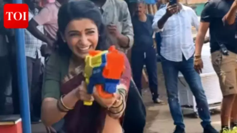 Samantha Ruth Prabhu Celebrates Holi on 'Maa Itni Bangaaram' Sets with Crew