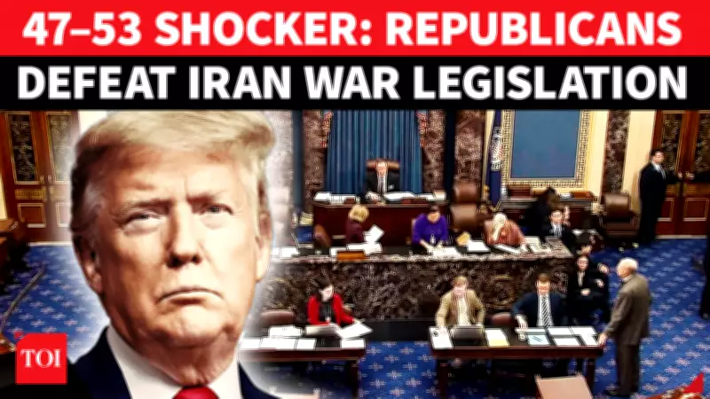 Senate Showdown: GOP Blocks Iran War Powers Resolution in 47-53 Vote, Backing Trump