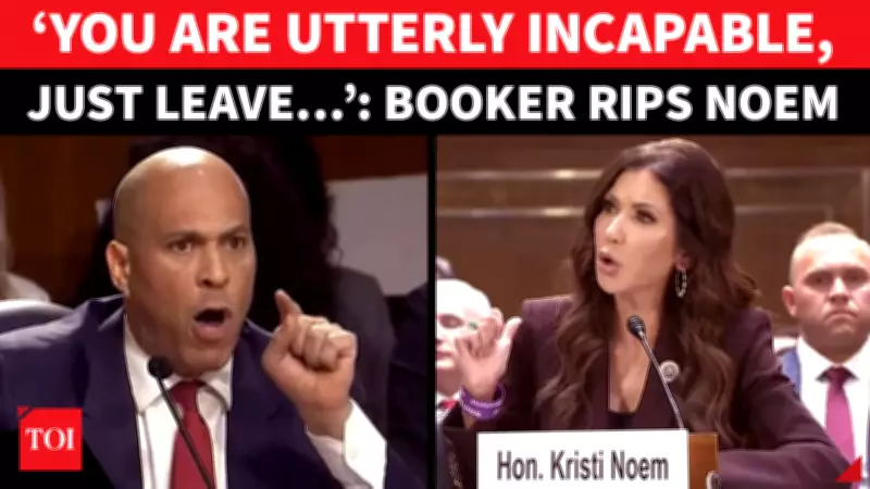 Senator Cory Booker Slams Homeland Security Secretary Kristi Noem as 'Incompetent'