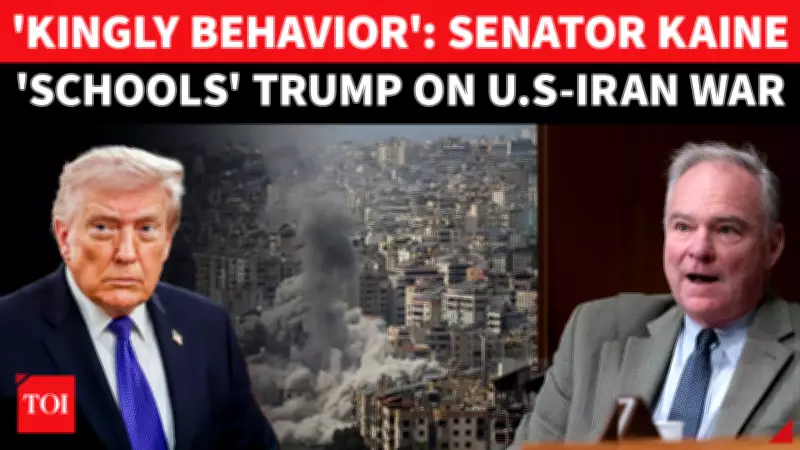 Senator Kaine Blasts Trump's 'Unilateral' Iran War Moves, Warns of Troop Deaths