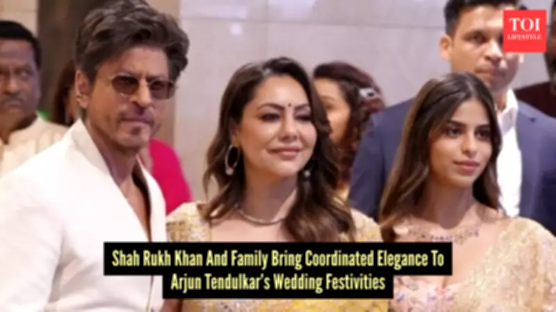 Shah Rukh, Gauri, Suhana Khan's Coordinated Fashion Steals Spotlight at Arjun Tendulkar Wedding