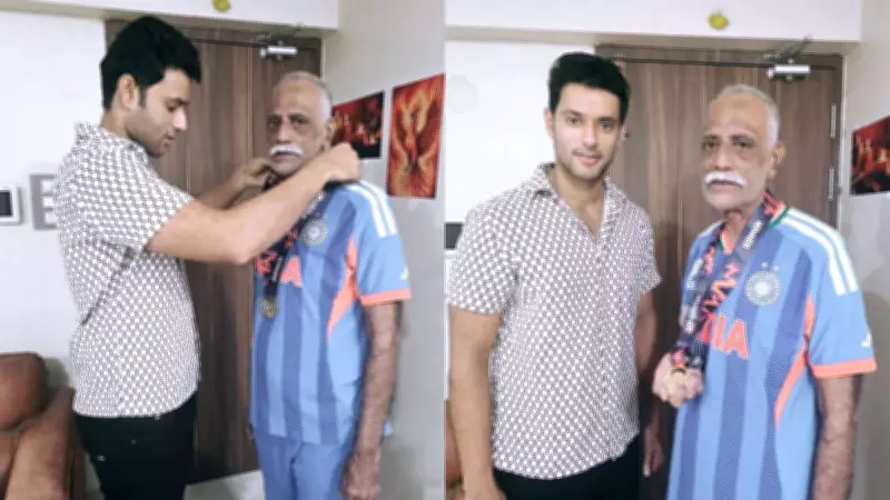 Shivam Dube Presents T20 World Cup Medal to Father in Touching Tribute
