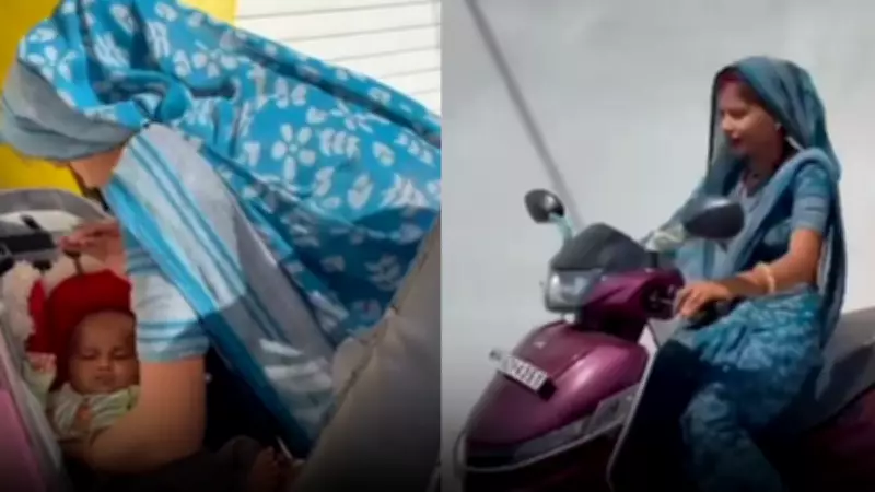 Shocking Video Shows Mother Placing Baby in Scooter Storage Box