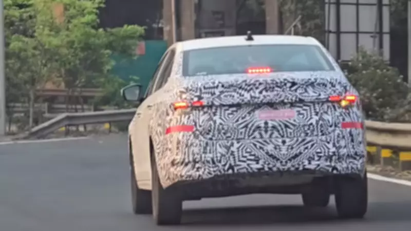 Skoda Slavia Facelift Spotted Testing in India with Key Feature Updates