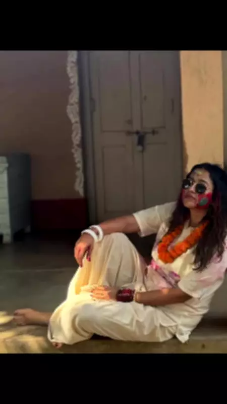 Sohini Sarkar Celebrates Holi in Santiniketan with Festive Glimpses