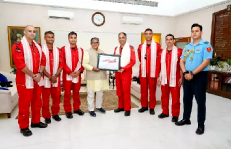 Surya Kiran Aerobatic Team Meets Punjab Governor Ahead of Chandigarh Air Show