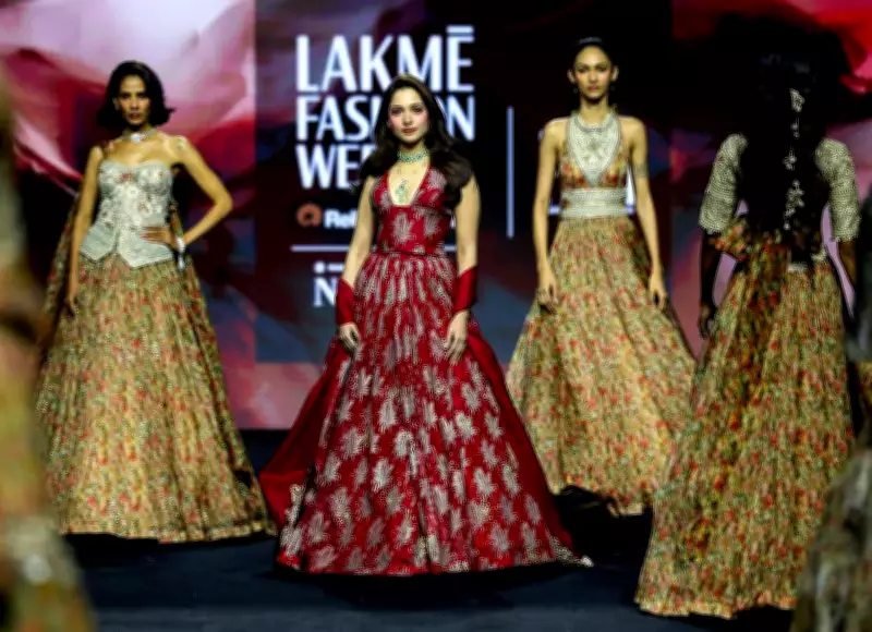 Tamannaah Bhatia Shines in Bhumika Sharma's 'Afterglow' at Lakme Fashion Week