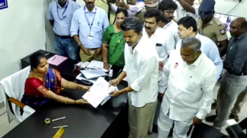Tamil Nadu Elections 2026: Actor Vijay Debuts with TVK, Files Nominations from Perambur and Trichy East