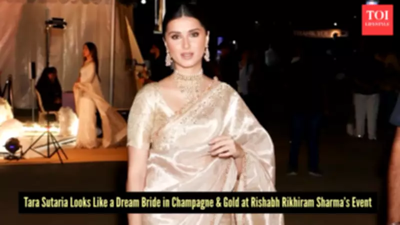 Tara Sutaria's Champagne-Gold Saree: A Masterclass in Understated Glamour