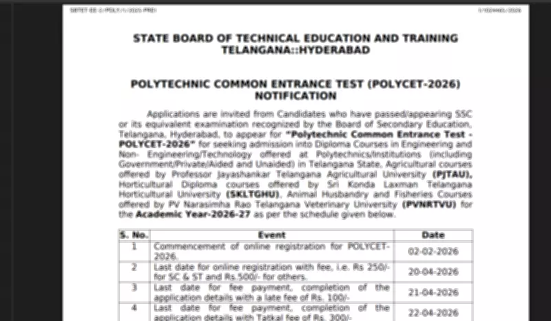 Telangana POLYCET 2026 Registration Opens: Key Dates, Fees, and Application Steps