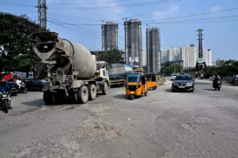 Tellapur's 7.7 km Radial Road Remains Incomplete After a Decade, Residents Struggle