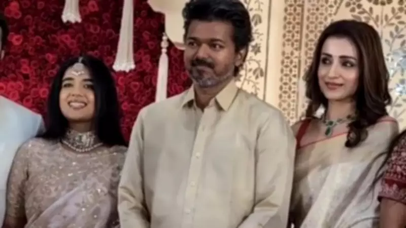 Thalapathy Vijay and Trisha Krishnan Spotted Together at Chennai Wedding Reception