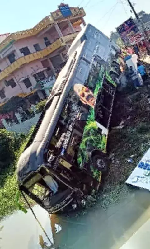 Two Killed in Kanyakumari Bus Crash: Vehicle Plunges into Canal After Collision