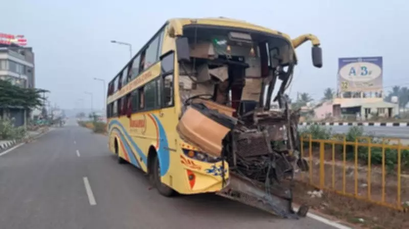 Two Killed in Private Bus and Lorry Collision in Karnataka's Hassan District