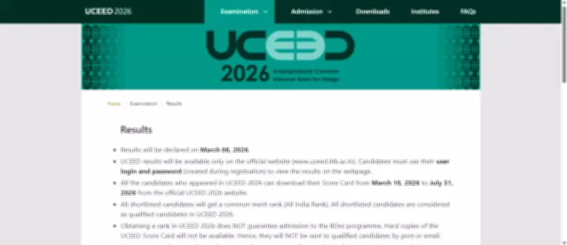 UCEED 2026 Results Declared Today: Check Scorecard, Rank Details