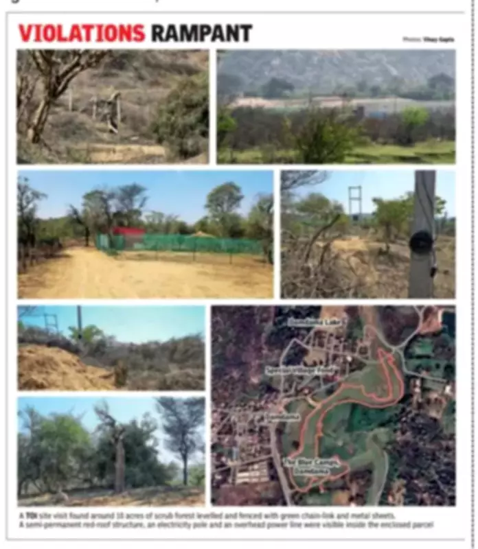 Unauthorized Construction and Road Expansion Threaten Gurgaon's Damdama Lake Catchment