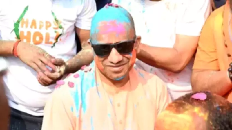 UP CM Yogi Adityanath Performs Holika Dahan Ritual with Sacred Ash