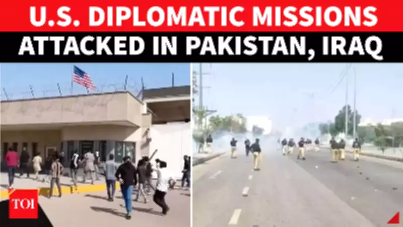 US Diplomatic Missions Attacked in Karachi and Baghdad Following Iran Strike