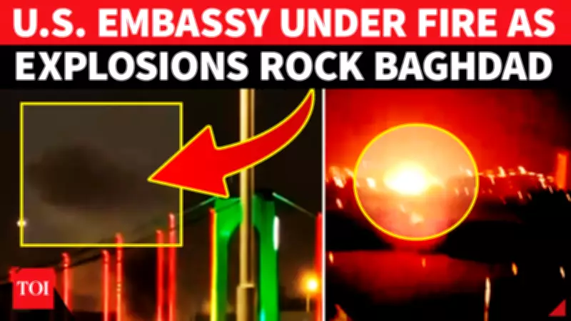 US Embassy in Baghdad Targeted in Major Drone and Rocket Attack, Fires Erupt