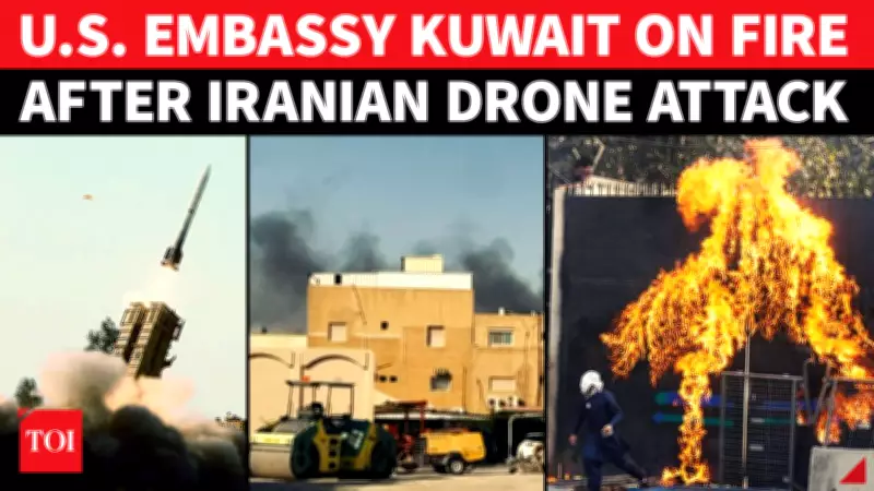 U.S. Embassy in Kuwait Targeted by Iranian Drone Strike; Explosion and Casualties Reported