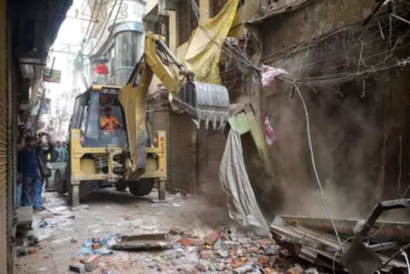 Varanasi Dalmandi Road Widening Resumes: 45 Buildings Demolished Amid Tight Security