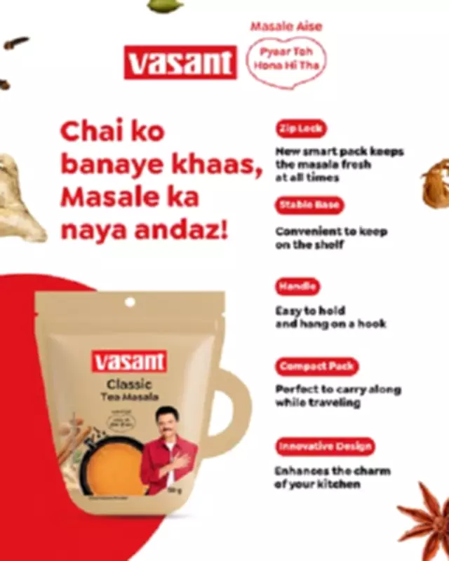 Vasant's Tea Masala Unveils Innovative Packaging and Brand Revamp