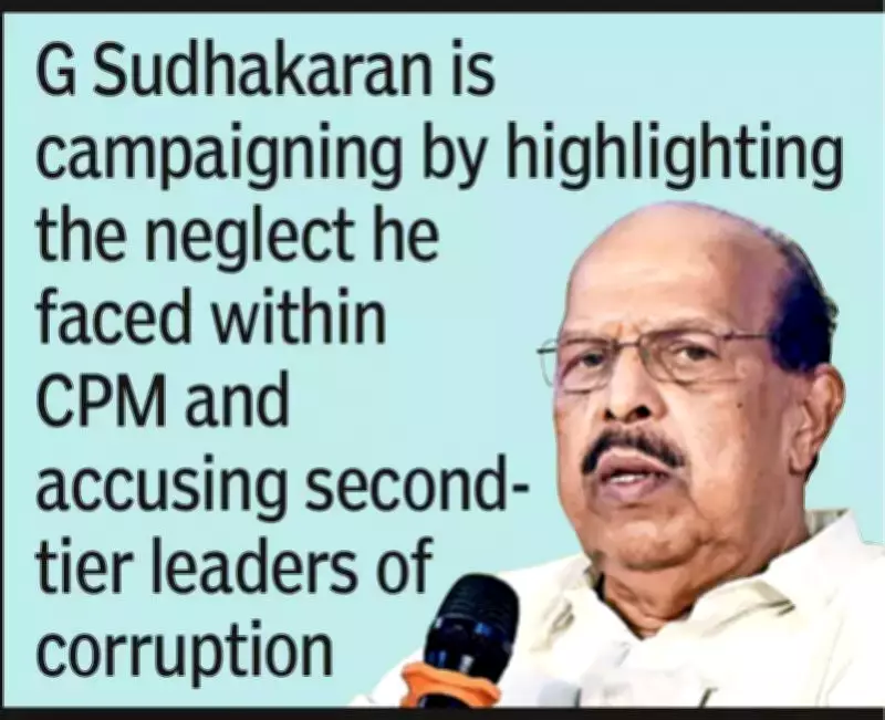 Veteran Communist Leader G Sudhakaran Joins UDF in Ambalappuzha Assembly Polls