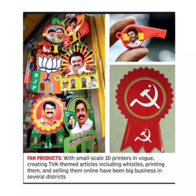 Vijay's TVK Dominates Election Merchandise Market in Tamil Nadu