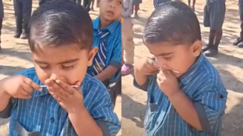 Viral Video: Schoolboy Secretly Eats Lollipop During Prayer Assembly