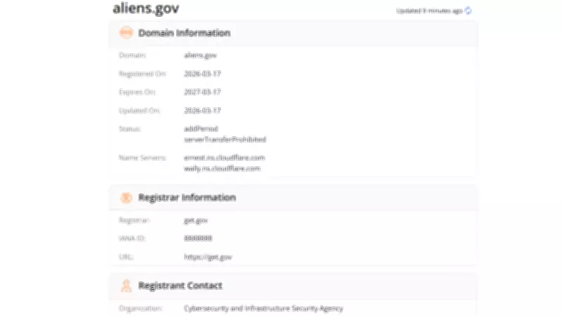 White House Registers 'aliens.gov' Domain Amid UFO Disclosure Push