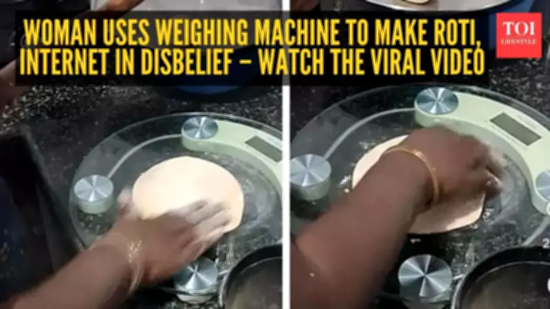 Woman's Viral Roti Hack: Rolling Dough on a Weighing Machine Sparks Internet Frenzy