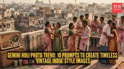 AI Creates Vintage Holi Magic: Gemini Photo Trend Evokes Nostalgic Memories
