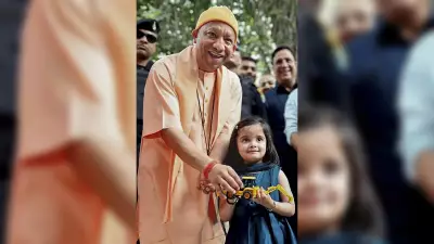 Four-Year-Old Girl Gifts Toy Bulldozer to UP CM Yogi Adityanath, Leaves Him Smiling