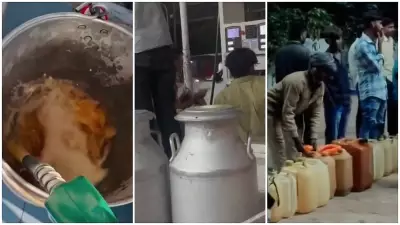 Fuel Panic Buying Sparks Long Queues, Videos Show Hoarding in Cookers, Cans