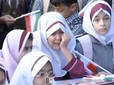 Iranian Students Protest at UN Office Over US-Israel Attack on Elementary School