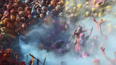 Mathura Celebrates Holi with Bhajan Sandhya and Flower Festival
