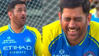 MS Dhoni's Hilarious Reaction to Michael Hussey's Six in CSK Exhibition Match