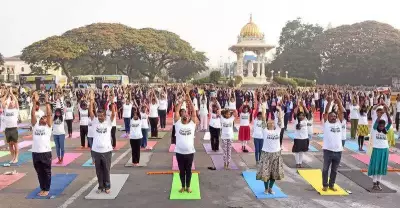 Mysuru Women Unite in Yoga Protest Against Human Trafficking and Abuse