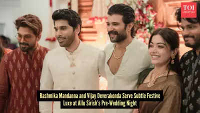 Rashmika Mandanna & Vijay Deverakonda Stun at Allu Sirish's Pre-Wedding in Hyderabad