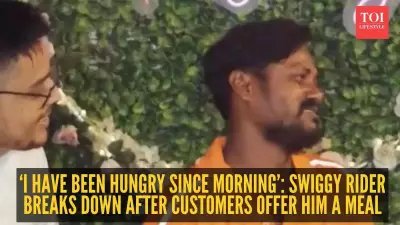 Swiggy Rider's Emotional Moment After Customers Offer Meal Sparks Online Debate