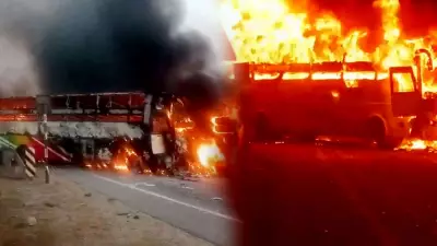 Tragic Bus-Lorry Collision in Andhra Pradesh Claims 14 Lives, Leaves 20 Injured