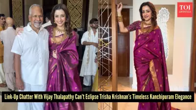Trisha Krishnan's Heritage Silk Drape Silences Rumors with South Indian Elegance