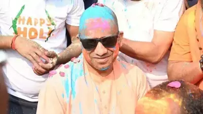 UP CM Yogi Adityanath Performs Holika Dahan Ritual with Sacred Ash
