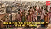 AI Creates Vintage Holi Magic: Gemini Photo Trend Evokes Nostalgic Memories