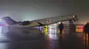 Air Canada Express Plane Collides with Ground Vehicle at New York's LaGuardia Airport