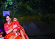 Bhavana Ramanna's First Public Outing with Daughter at Bangalore Event