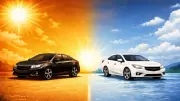 Car Color Heat Study: Black vs White Vehicles in Summer Sunlight