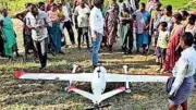 Emergency Medical Drone Makes Precautionary Landing in Andhra Pradesh Villages
